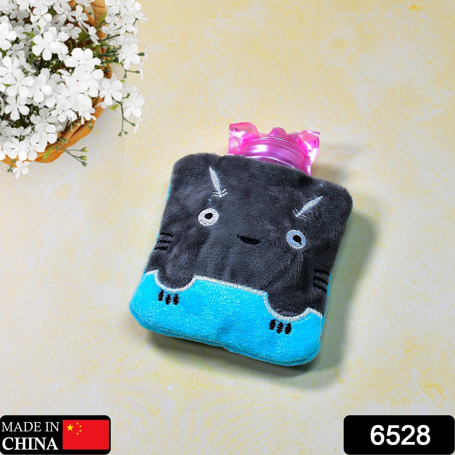 6528 Grey Cat Print small Hot Water Bag with Cover for Pain Relief, Neck, Shoulder Pain and Hand, Feet Warmer, Menstrual Cramps. 6528 Grey Cat Print small Hot Water Bag with Cover for Pain Relief, Neck, Shoulder Pain and Hand, Feet Warmer, Menstrual Cramps.